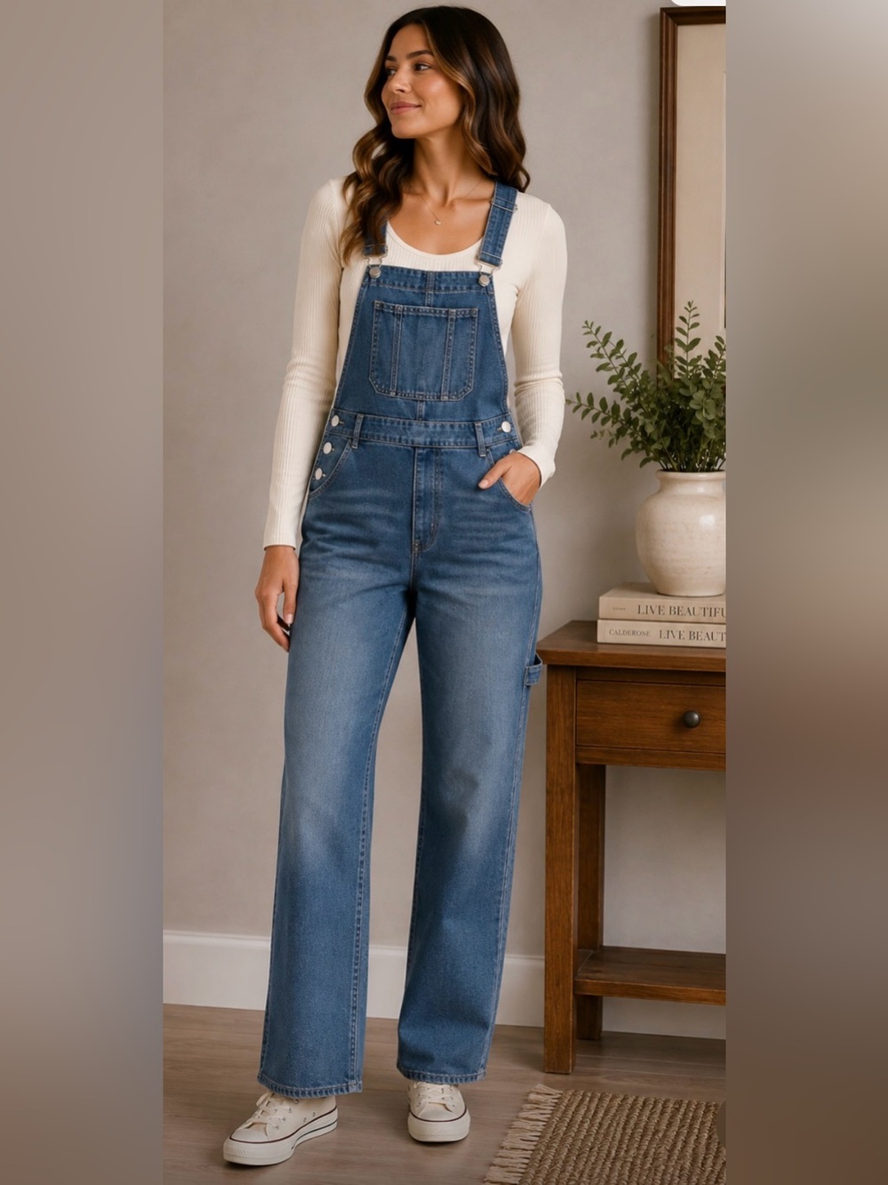 Classic Blue Denim Overalls large